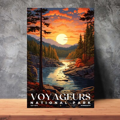 Voyageurs National Park Poster, Travel Art, Office Poster, Home Decor | S7 - image3